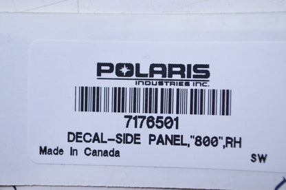 OEM Polaris 7176501 Right Hand Side Panel "800" Decal NOS