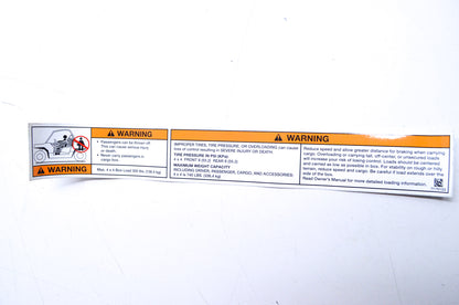 OEM Polaris 7175103 Passenger Tire Pressure Warning Decal NOS