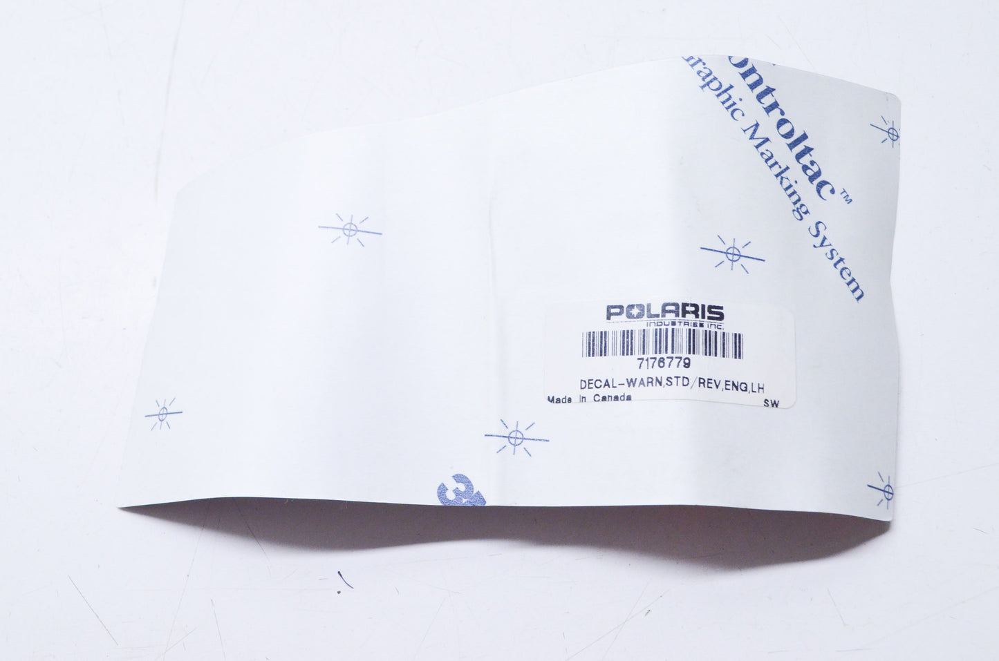 OEM Polaris 7176779 Left Reverse Warning Decal NOS