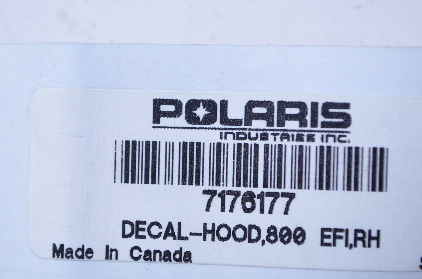 OEM Polaris 7176177 Right 800 EFI Hood Decal NOS