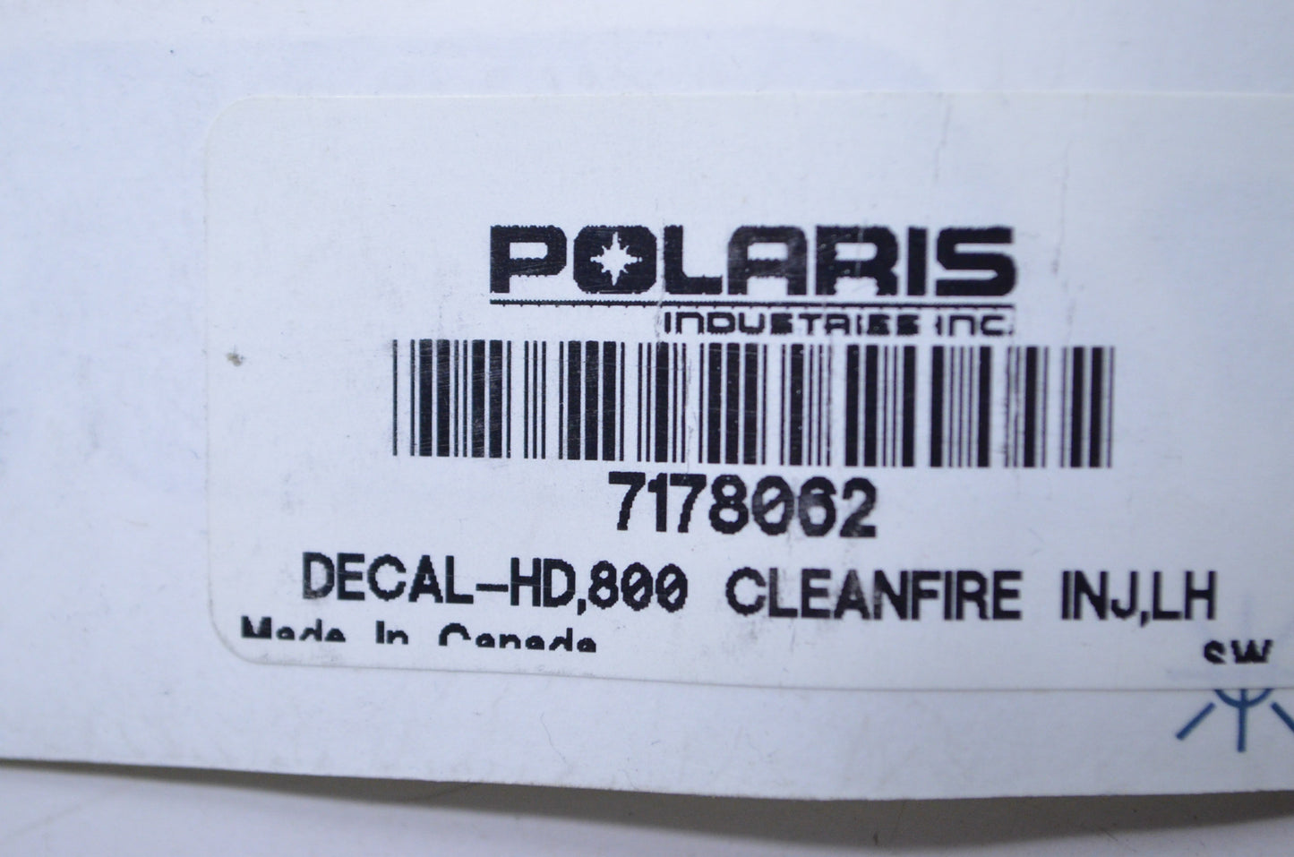 OEM Polaris 7178067 Top Right Hand Side Panel Decal NOS