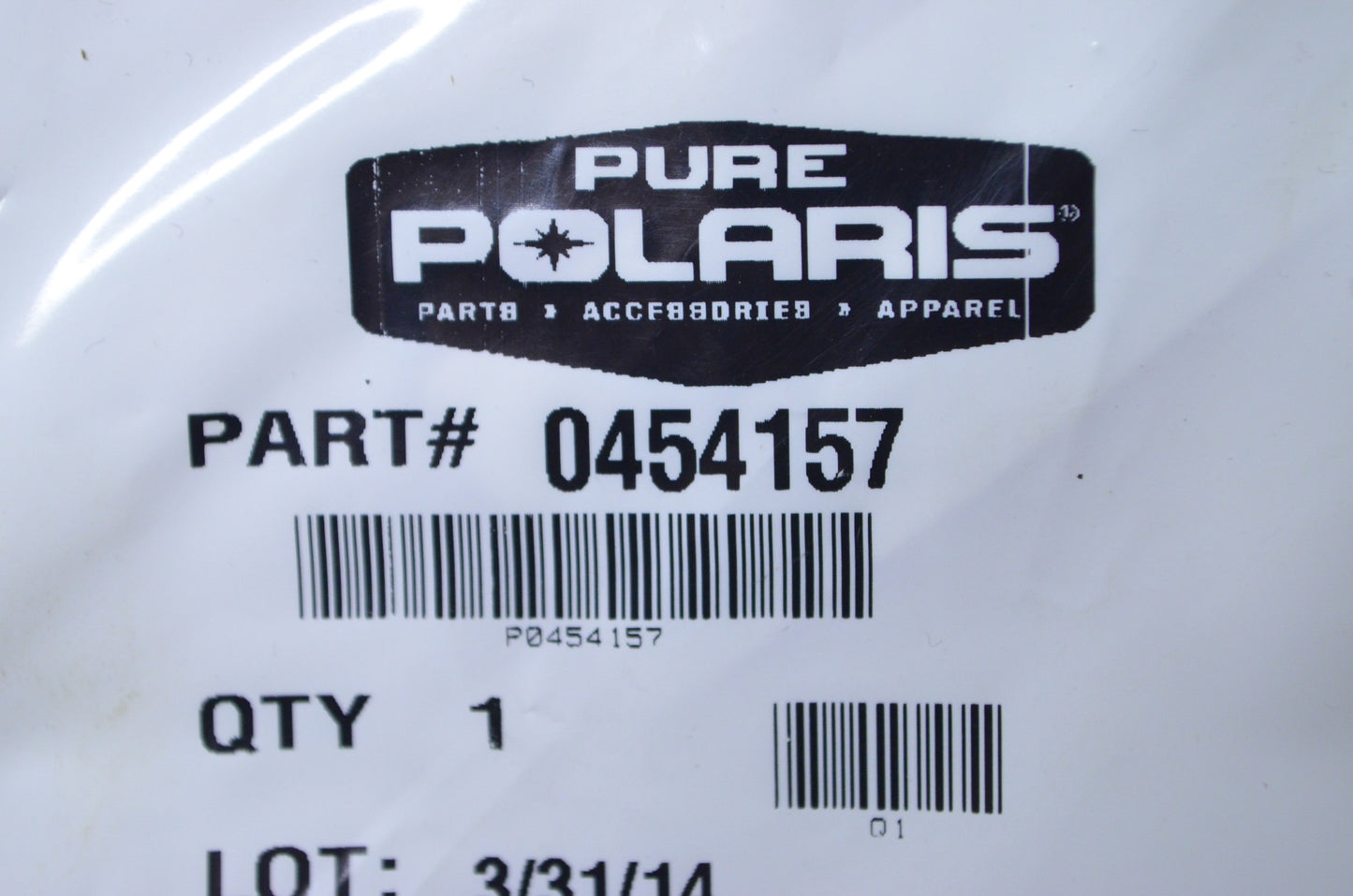 OEM Polaris 454157 Left Hand Red Reflector Decal NOS