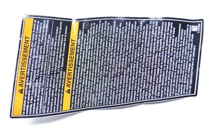 OEM Polaris 7176780 Front Right French Reverse Warning Decal NOS