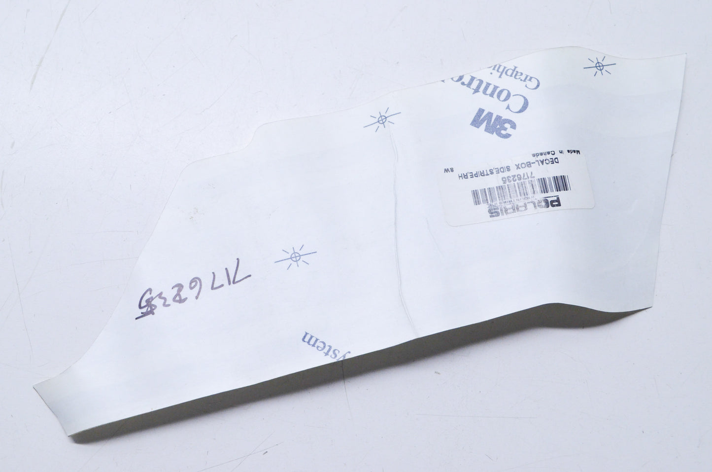 OEM Polaris 7176235 Right Hand Stripe Box Side Decal NOS