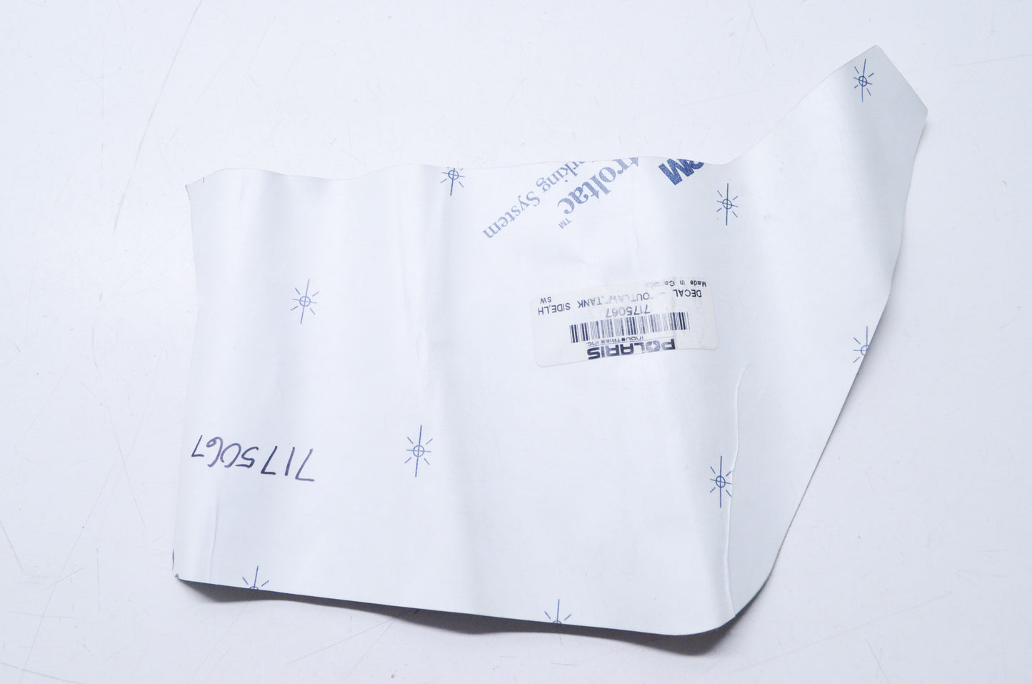 OEM Polaris 7175067 Left Tank Side Decal "Outlaw" NOS