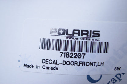 OEM Polaris 7182207 Left Hand Front Door Decal NOS