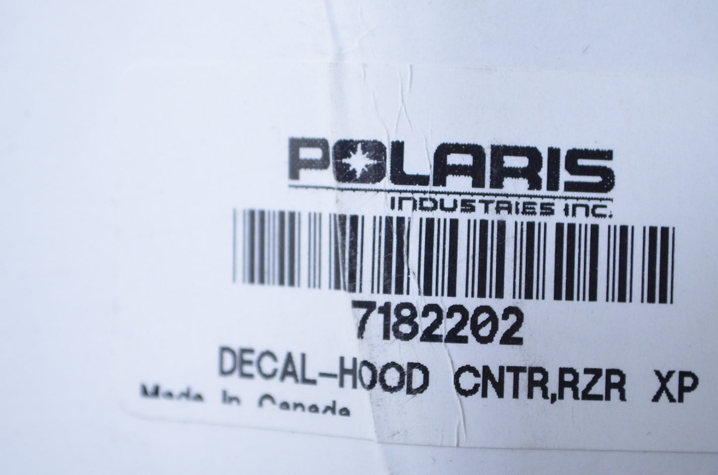 New OEM Polaris Center Hood 2015 RZR XP 1000 Decal NOS