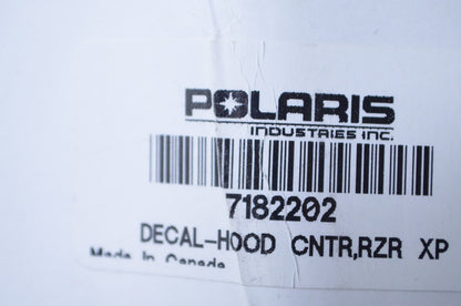 New OEM Polaris Center Hood 2015 RZR XP 1000 Decal NOS