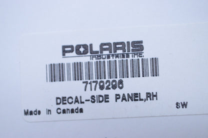 OEM Polaris 7179296 Right Hand Side Panel Decal NOS