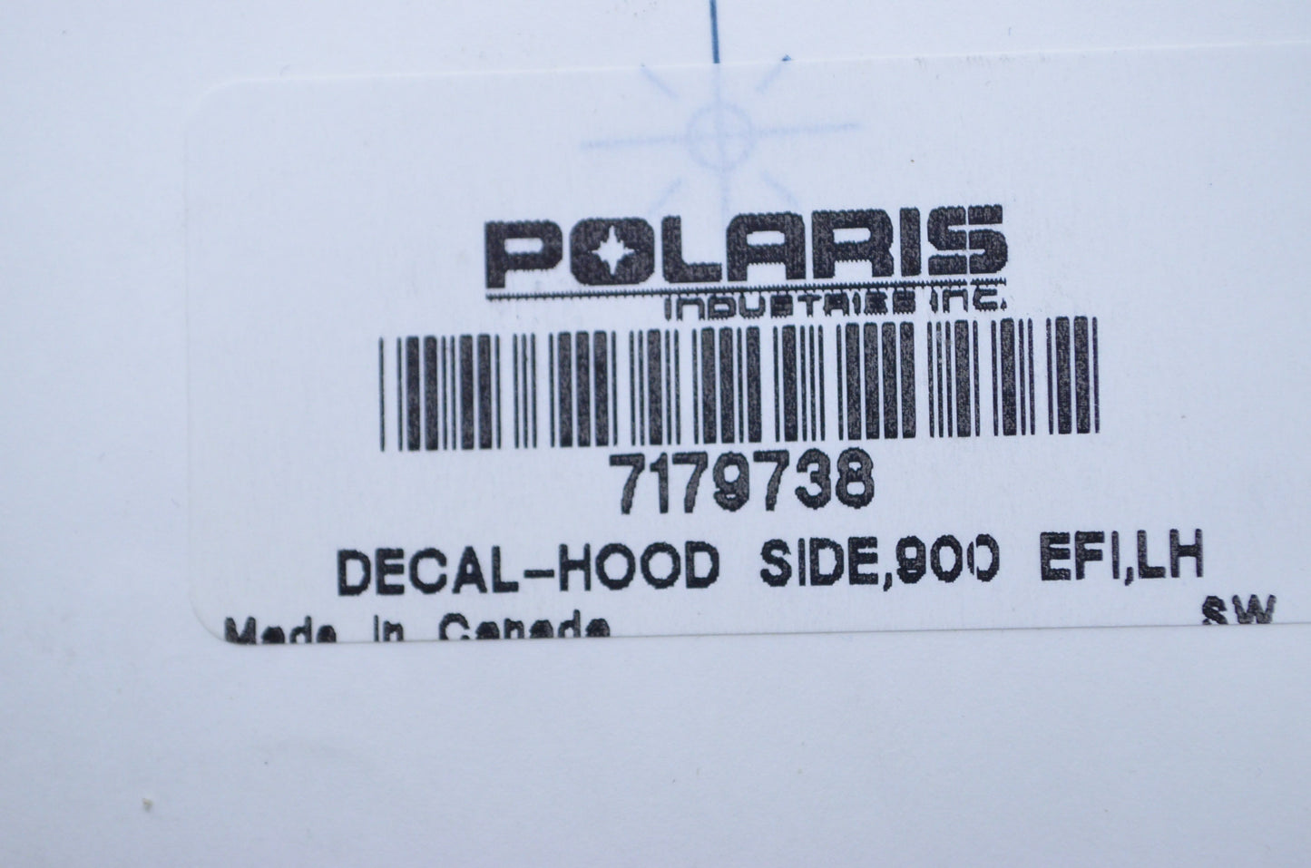 OEM Polaris 7179738 Left Hand Hood Side 900 EFI Decal NOS