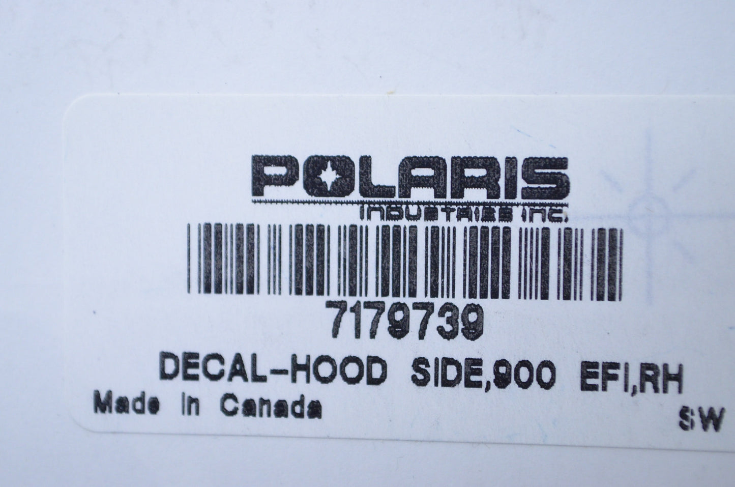 OEM Polaris 7179739 Right Hand Hood Side 900 EFI Decal NOS