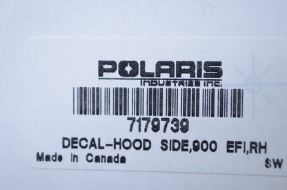 OEM Polaris 7179739 Right Hand Hood Side 900 EFI Decal NOS