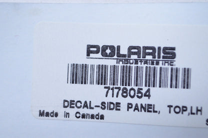 OEM Polaris 7178054 Top Left Hand Side Panel Decal NOS