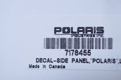Left Hand "Polaris" Side Panel Decal NOS