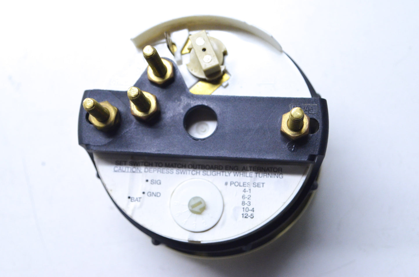 New Faria Gold Series 7000 RPM Outboard Boat Gauge NOS
