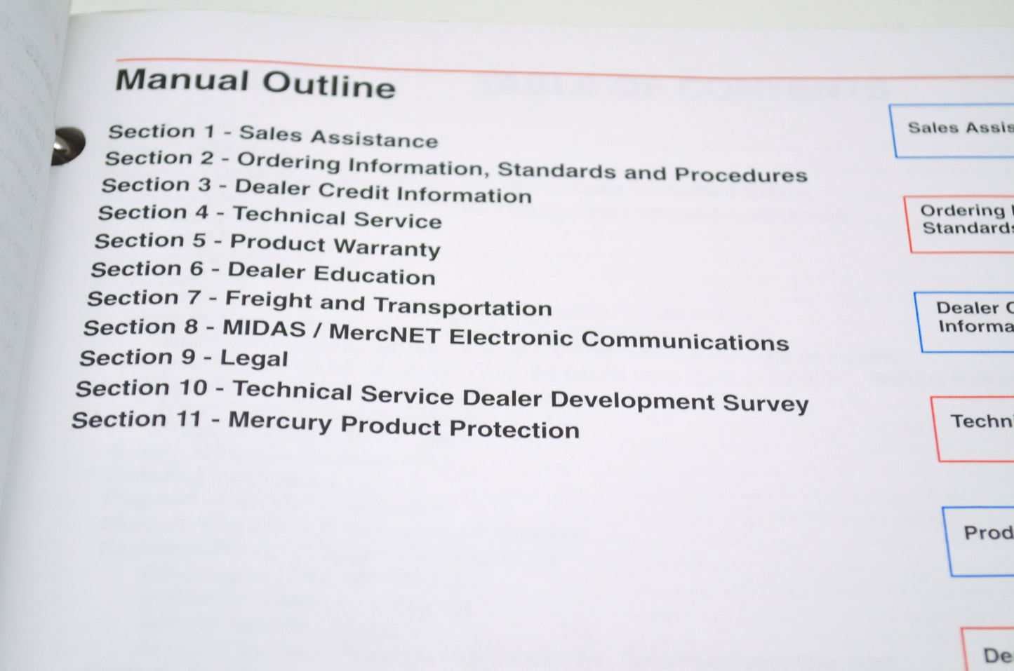 OEM Mercury 90-877855 Dealer & Boat Builder Policies and Procedures Manual