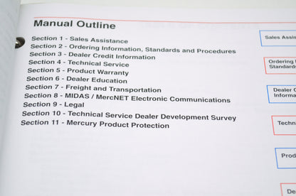 OEM Mercury 90-877855 Dealer & Boat Builder Policies and Procedures Manual