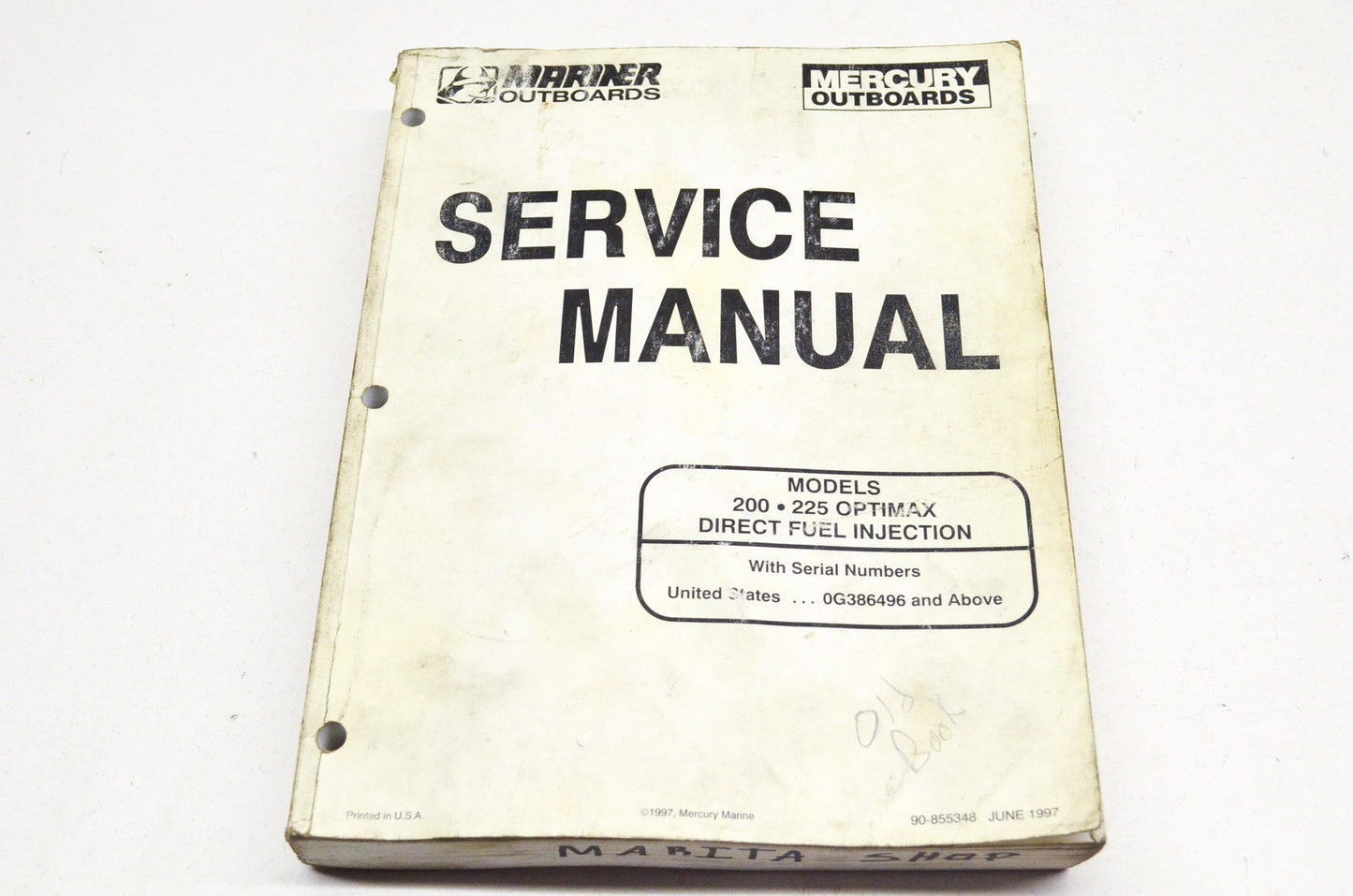 OEM Mercury 200, 225 Optimax Direct Fuel Injection Service Manual