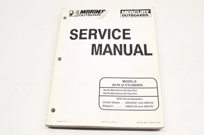 OEM Mercury 90-826148R2 30 40 (2 Cylinder) Service Manual