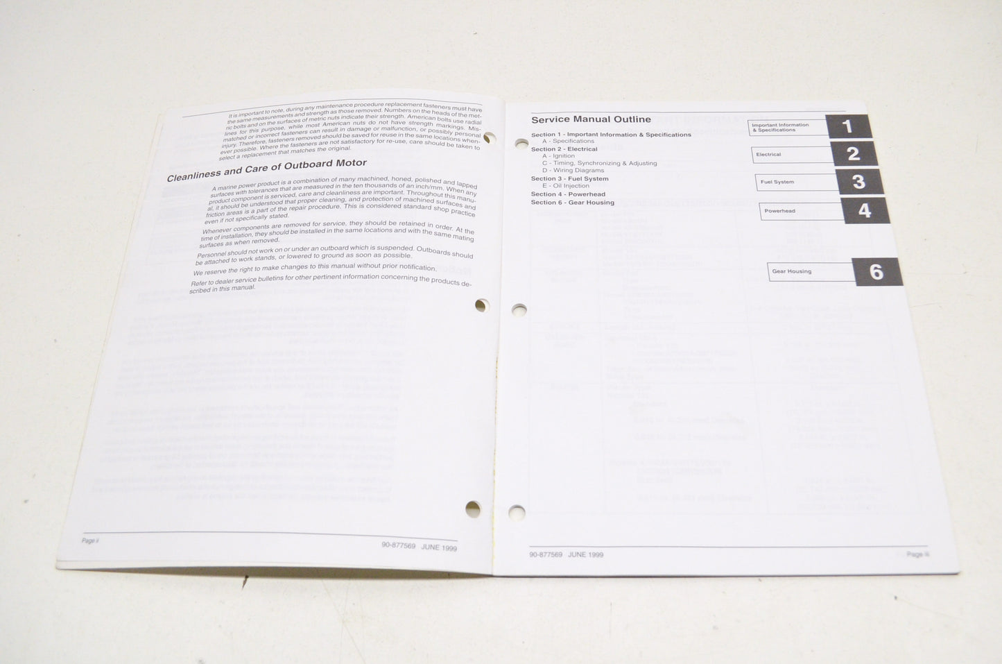 OEM Mercury 90-877569 Model 135, 150, 175, 200 Service Manual Supplement