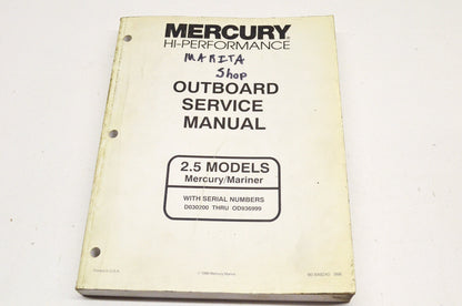OEM Mercury 90-849240 2.5 Models /Mariner Outboard Service Manual