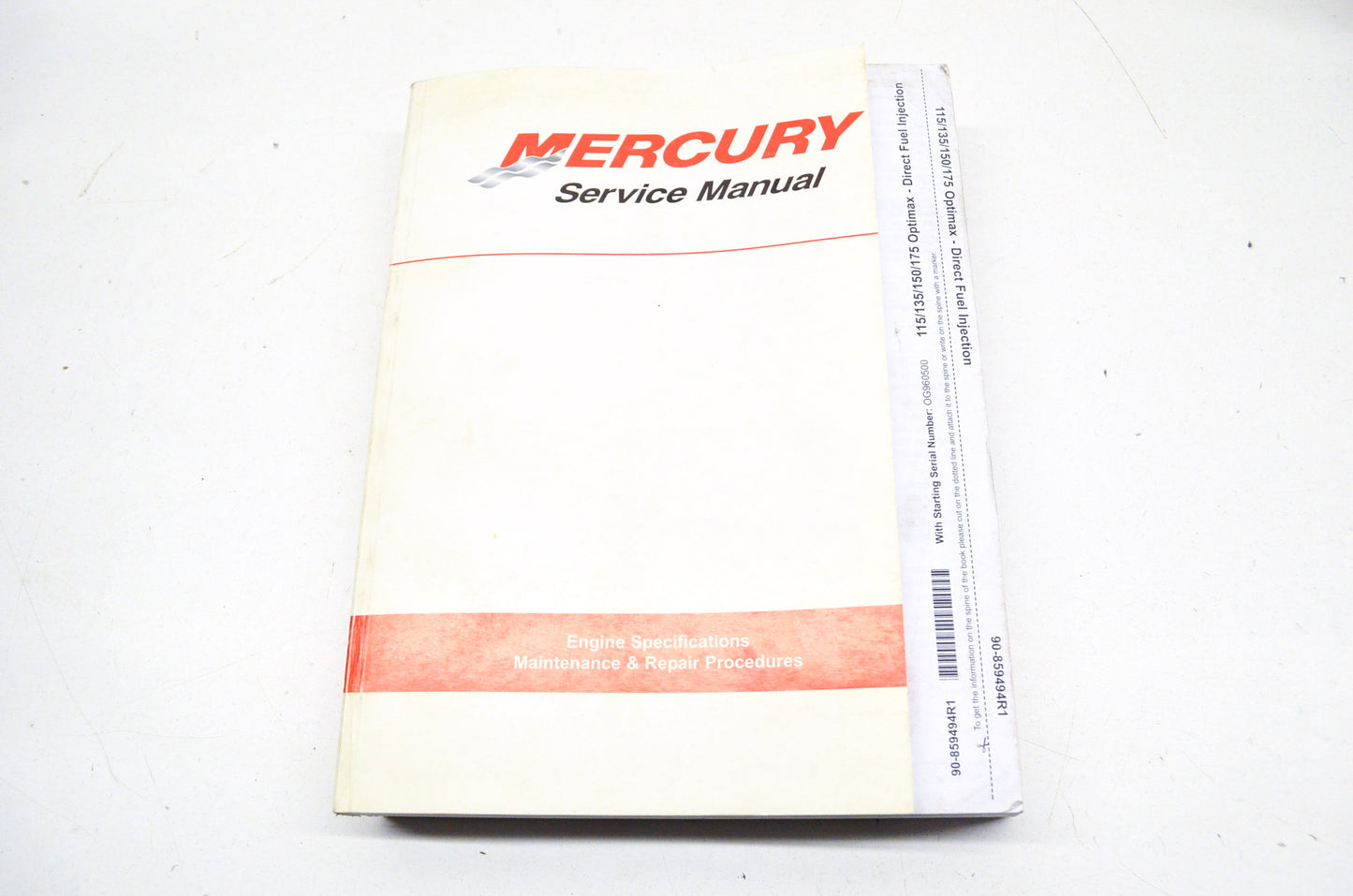 New OEM Mercury Engine Specifications Maintenance & Repair Procedures Service Ma