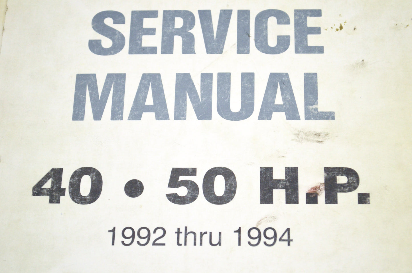 Force Outboards 40/50 H.P. 1992 thru 1994 Service Manual
