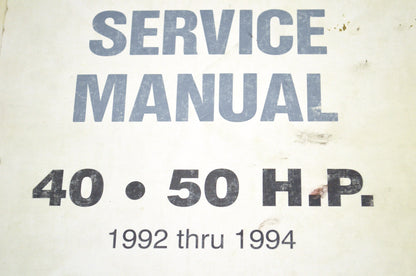 Force Outboards 40/50 H.P. 1992 thru 1994 Service Manual
