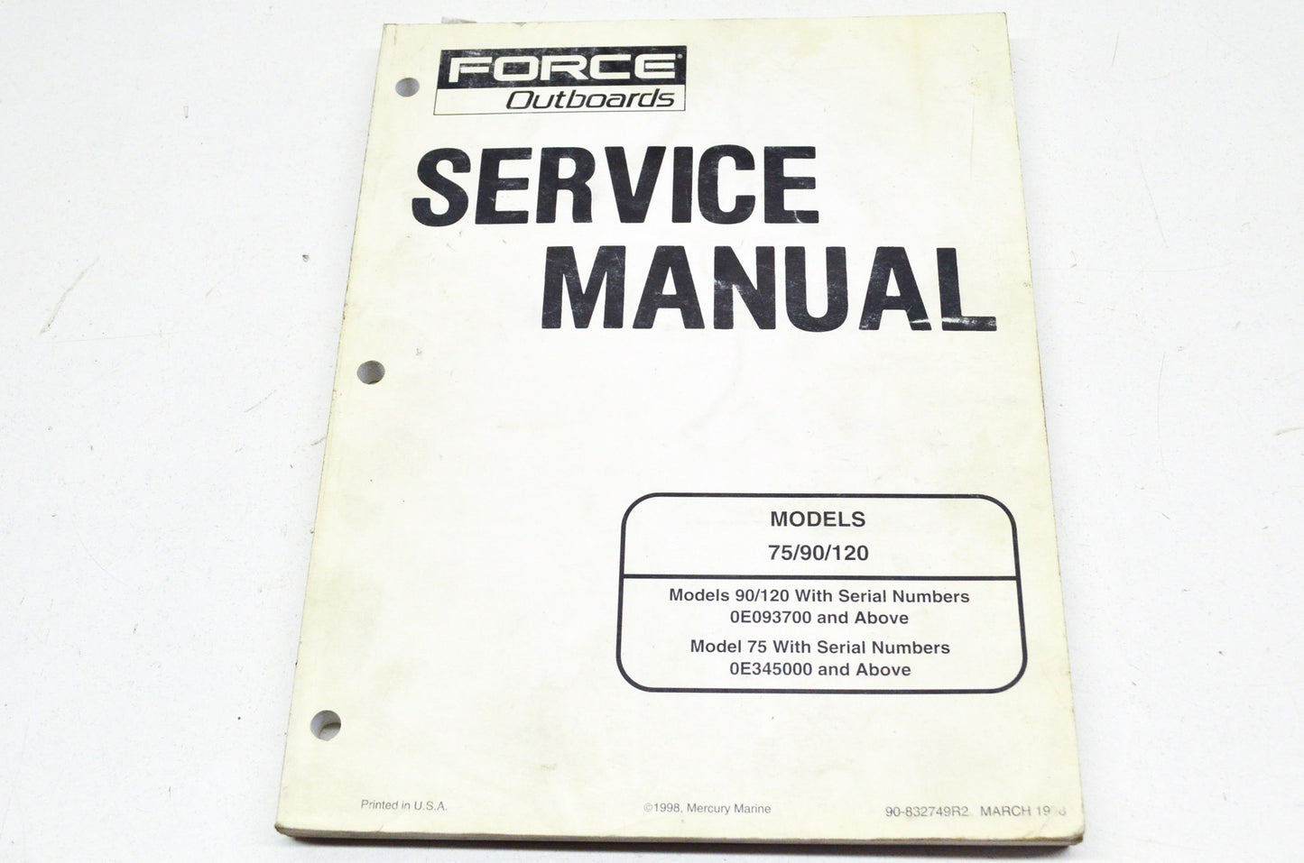New Force Outboards 75/90/120 Service Manual NOS
