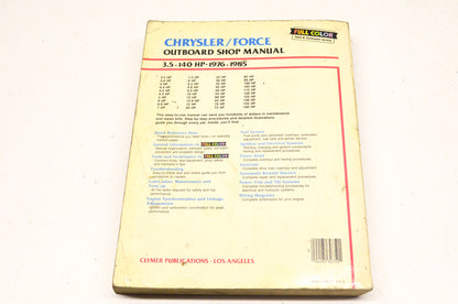 Clymer Chrysler/Force 3.5-140 HP 1976-1985 Outboard Shop Manual