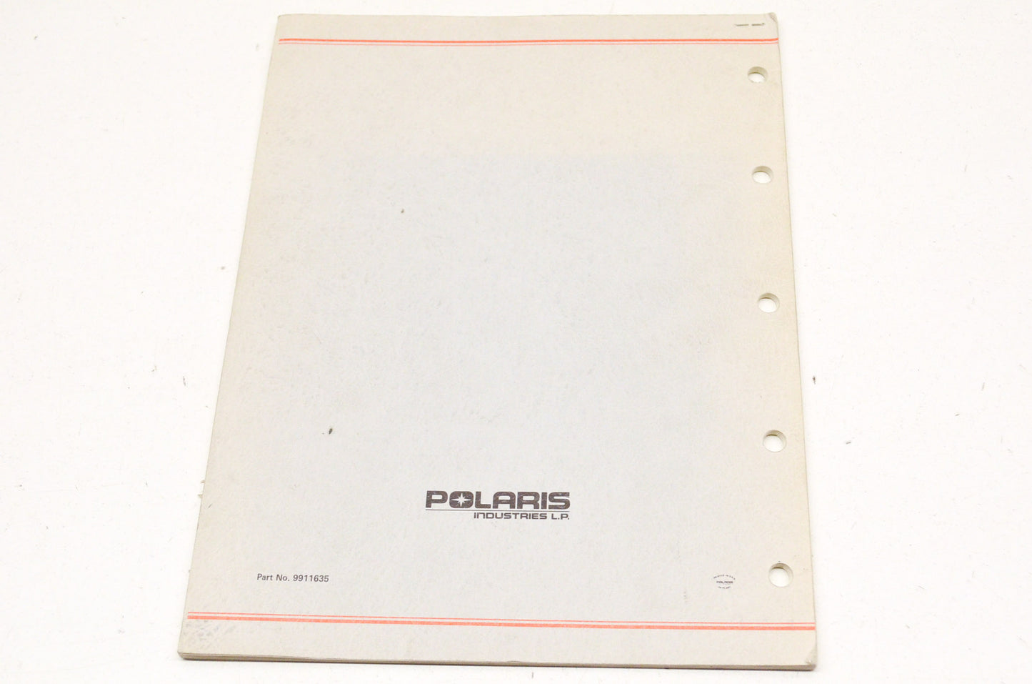 OEM Polaris 9911635 1989 4X4 Parts Manual