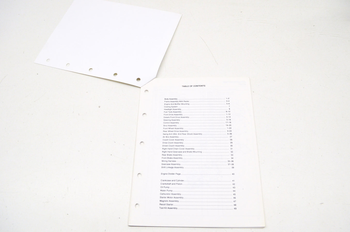 New OEM Polaris 1991 Tail Boss 4X4 350L Parts Manual NOS