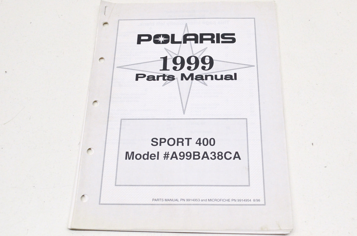OEM Polaris 1999 Sport 400 Parts Manual