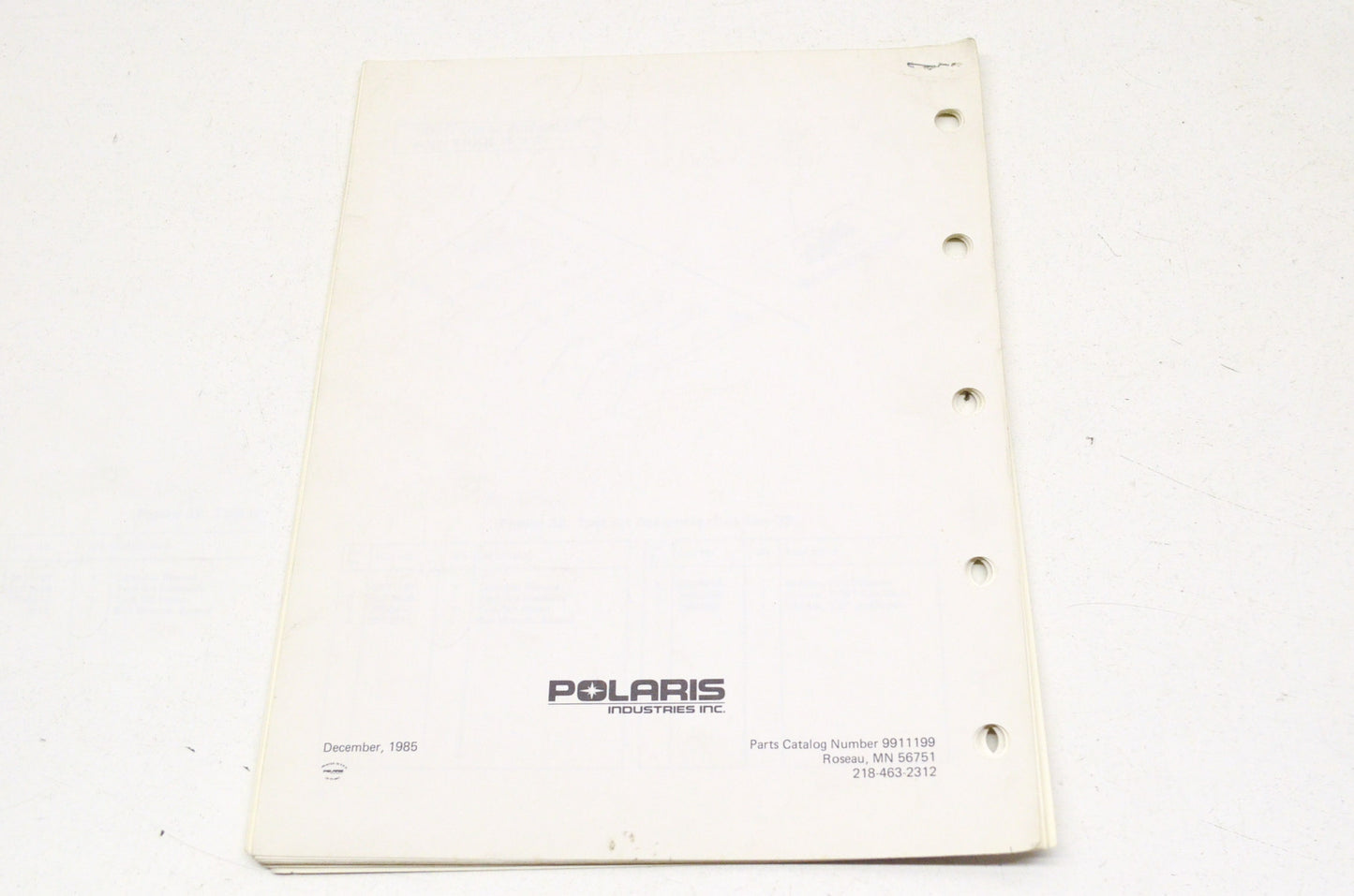 OEM Polaris 1986 ATV Parts Manual