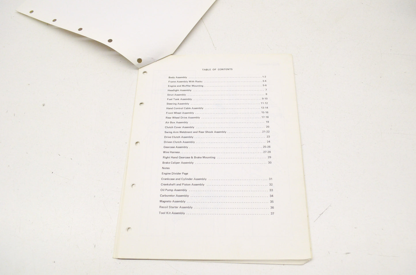 OEM Polaris 1987 Cyclone Parts Manual
