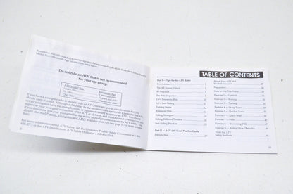 OEM Honda 51ATV600 Tips & Practice Guide For The ATV Rider NOS