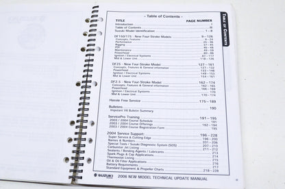 OEM Suzuki 99954-51206 2006 Model Technical Update Seminar Manual