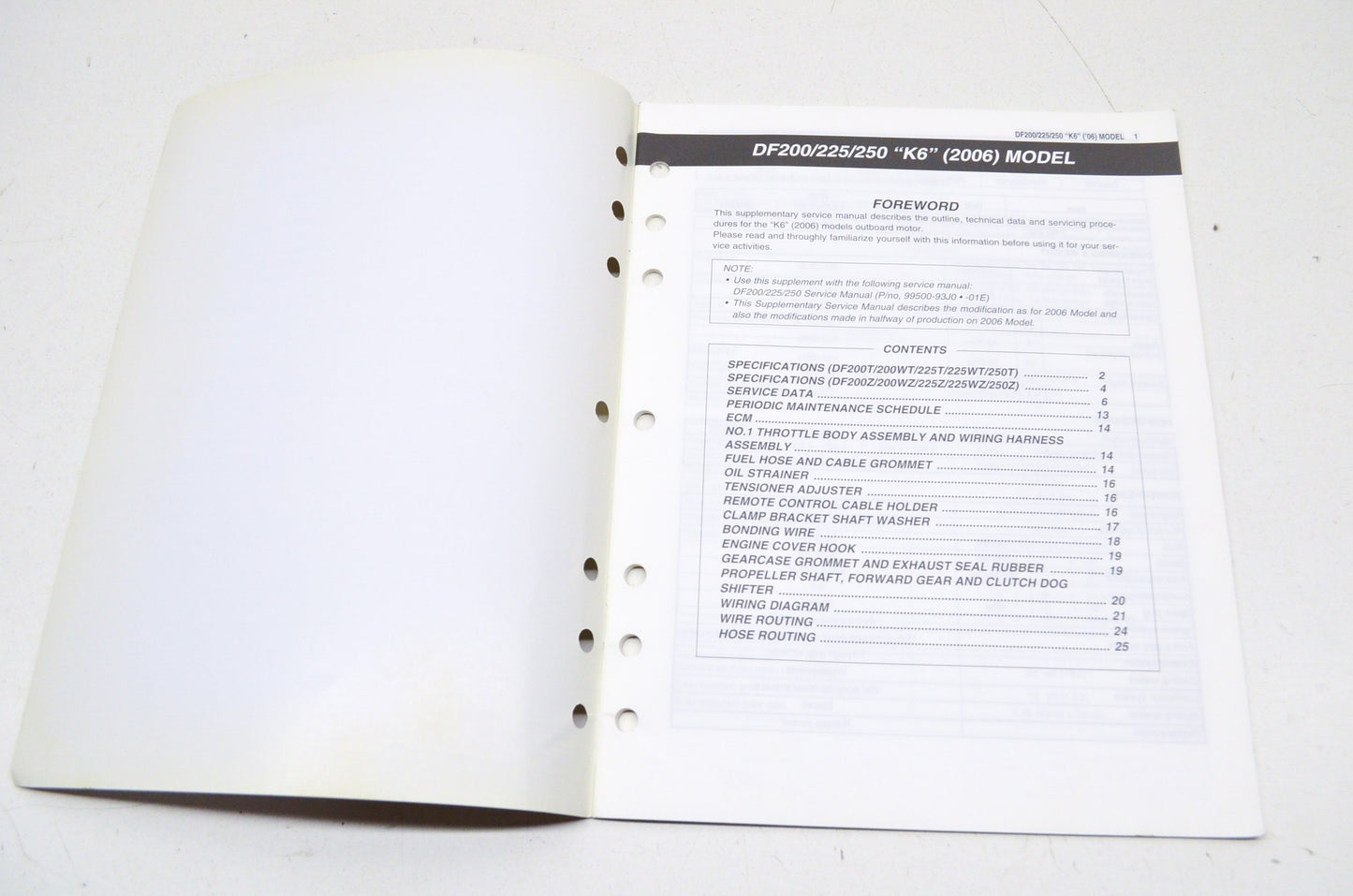 OEM Suzuki 99501-93J10-01E Supplementary Service Manual