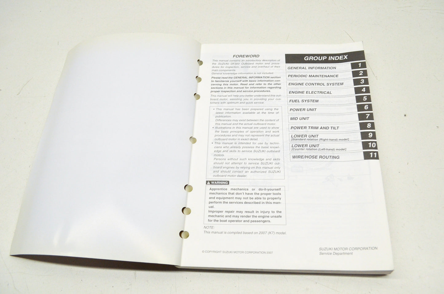 New OEM Suzuki DF300 Four Stroke Outboard Motor Service Manual NOS