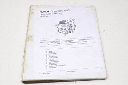 Kohler 24 690 37, 24 690 37 Rev. A Command Pro CV682, CV732, CV742, CV752 Servic