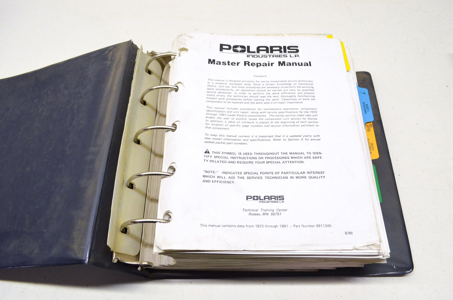 OEM Polaris 1972-1991 Snowmobiles Master Repair Manual