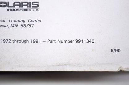 OEM Polaris 1972-1991 Snowmobiles Master Repair Manual