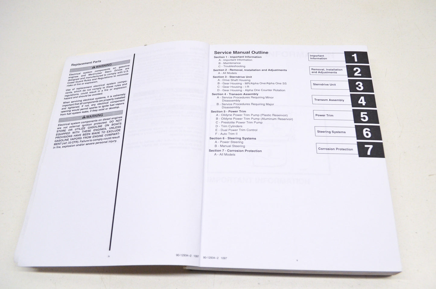 OEM Mercury Engine Specifications Maintenance & Repair Procedures Service Manual