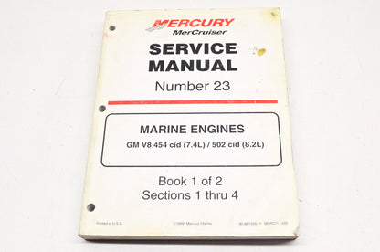 OEM Mercury GM V8 454 cid / 502 cid Service Manual Number 23 Book 1 of 2 Section