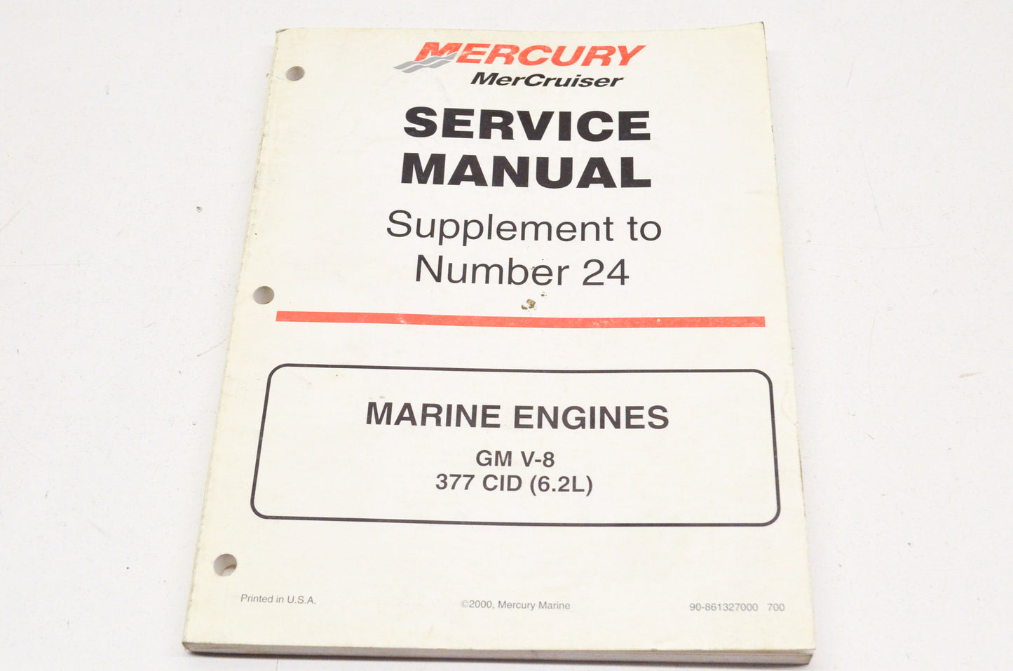 OEM Mercury 90-861327000 Service Manual Supplement