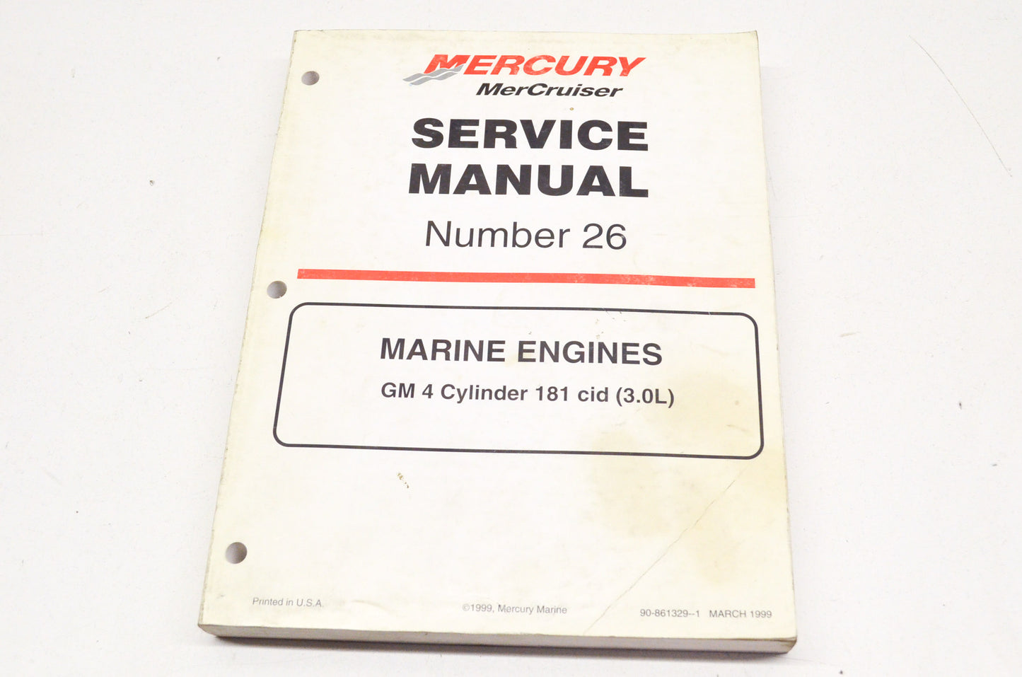 OEM Mercury Marine Engine GM 4 Cylinder 181 cid (3.0L) Service Manual Number 26