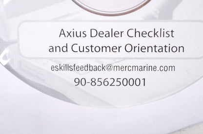 Dealer Checklist & Customer Disc NOS