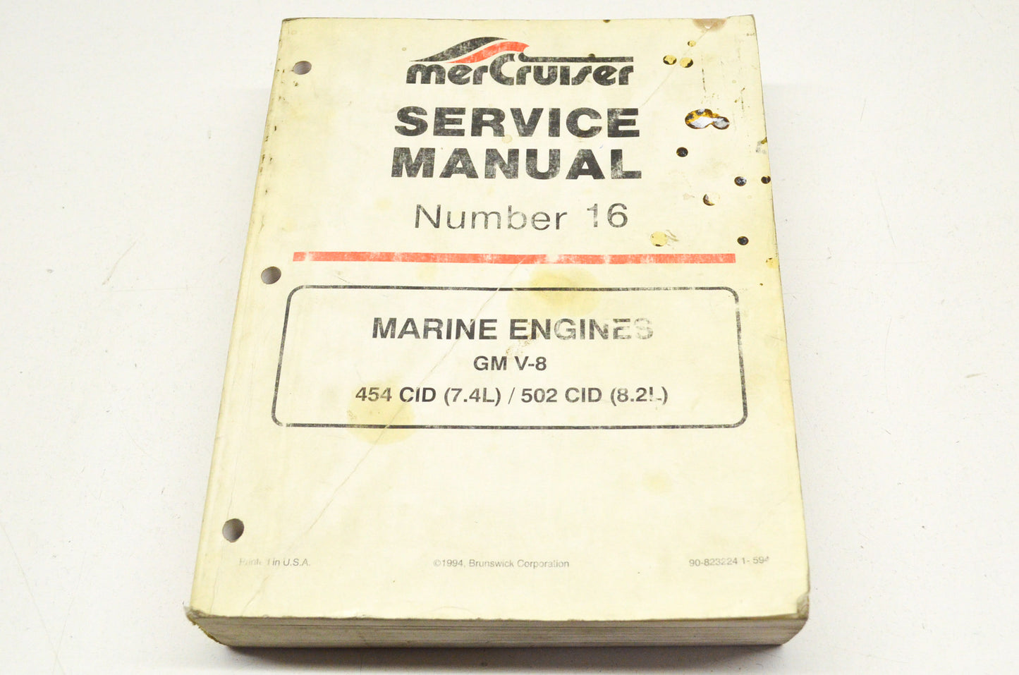 OEM Mercury Marine Engines GM V-8 454 CID (7.4L) / 502 CID (8.2L) Service Manual