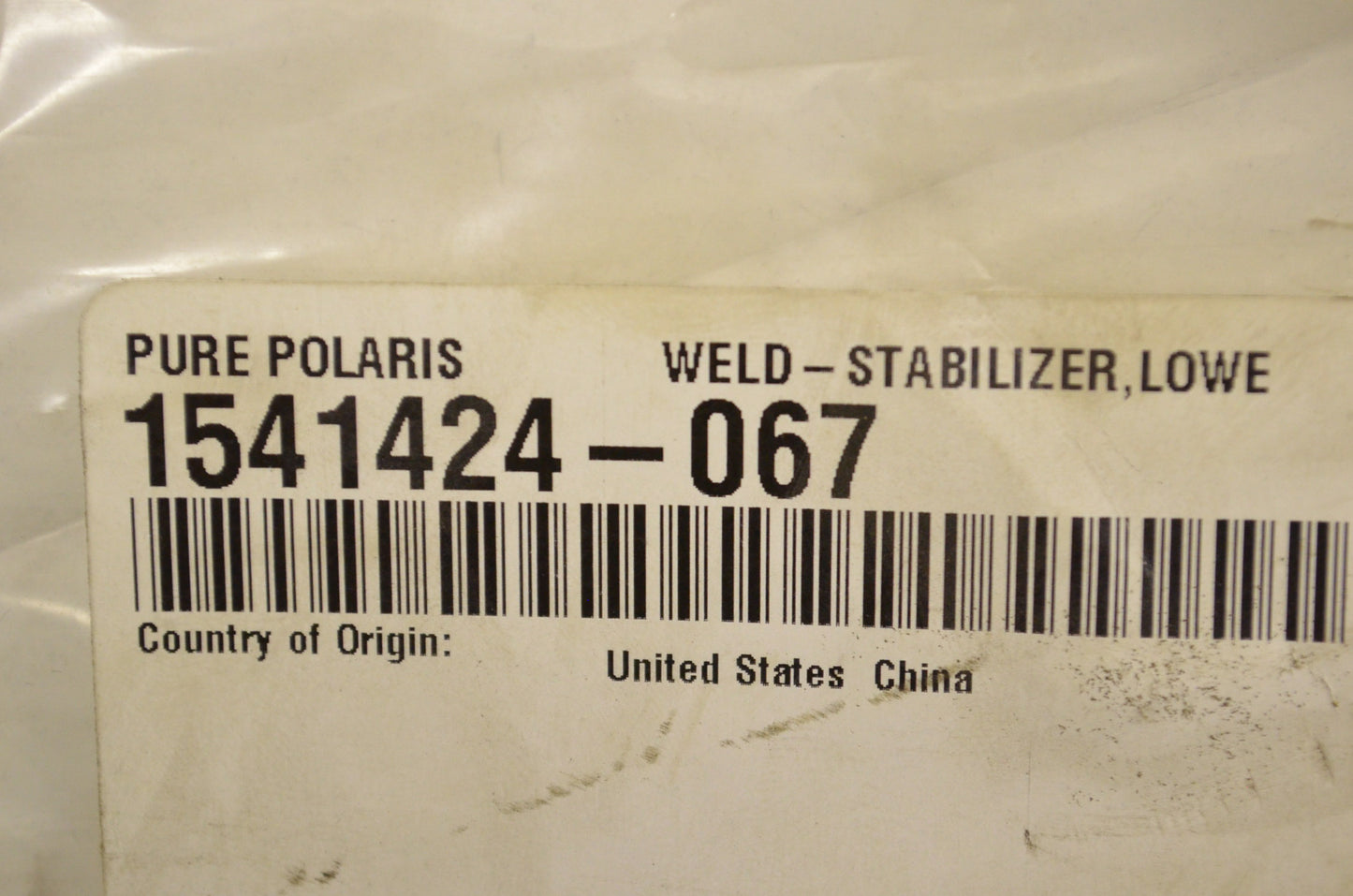 OEM Polaris 1541424-067 Black Lower Stabilizer NOS