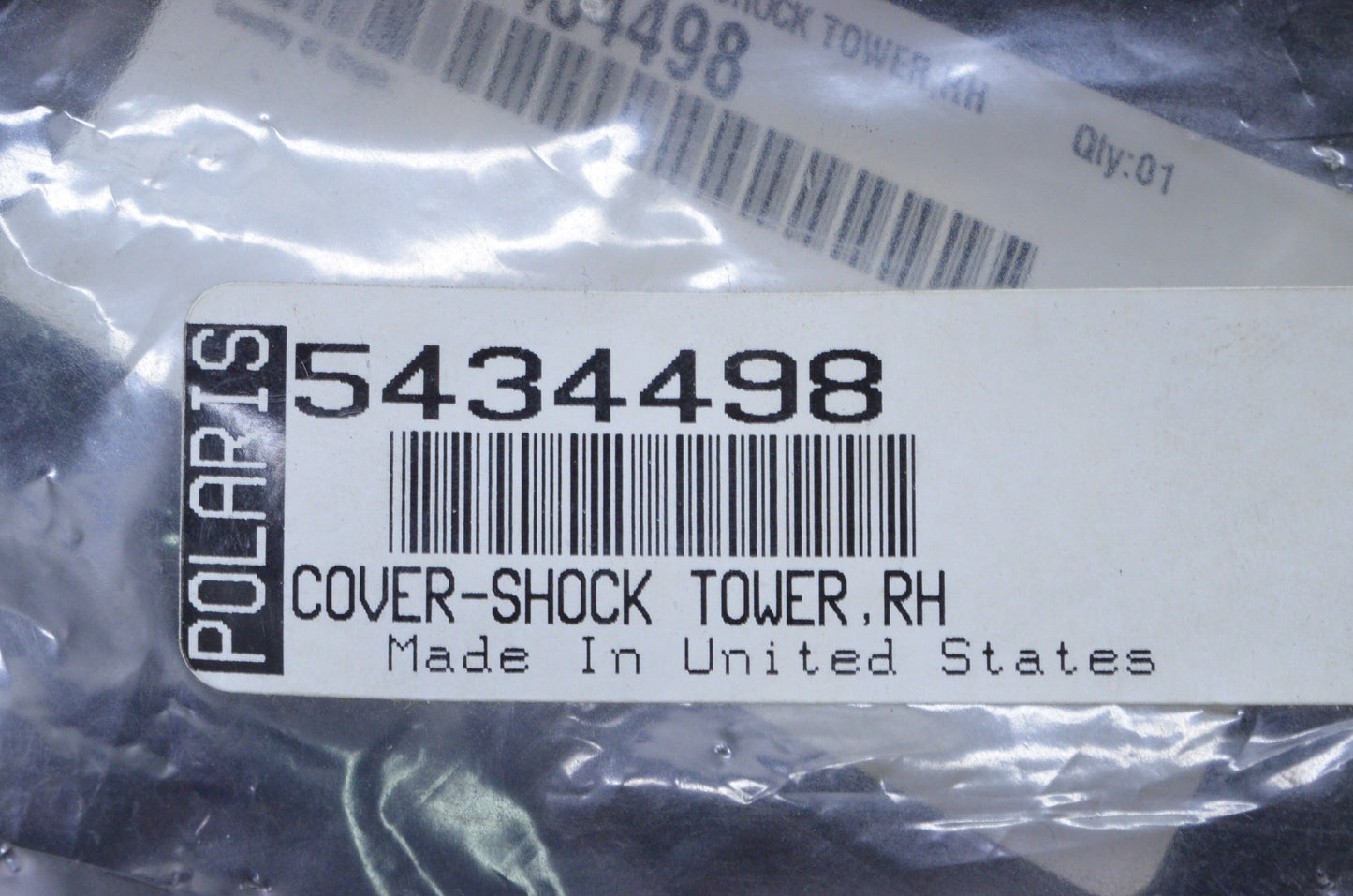 OEM Polaris 5434498 Right Hand Shock Tower Cover NOS